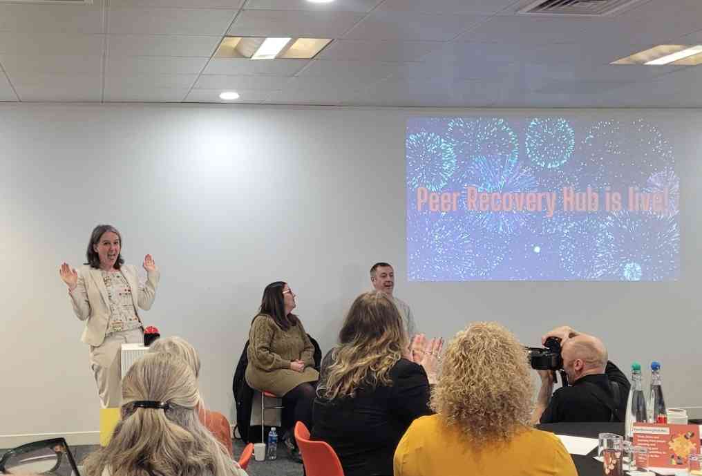 Maree Todd MSP officially launching the Peer Recovery Hub