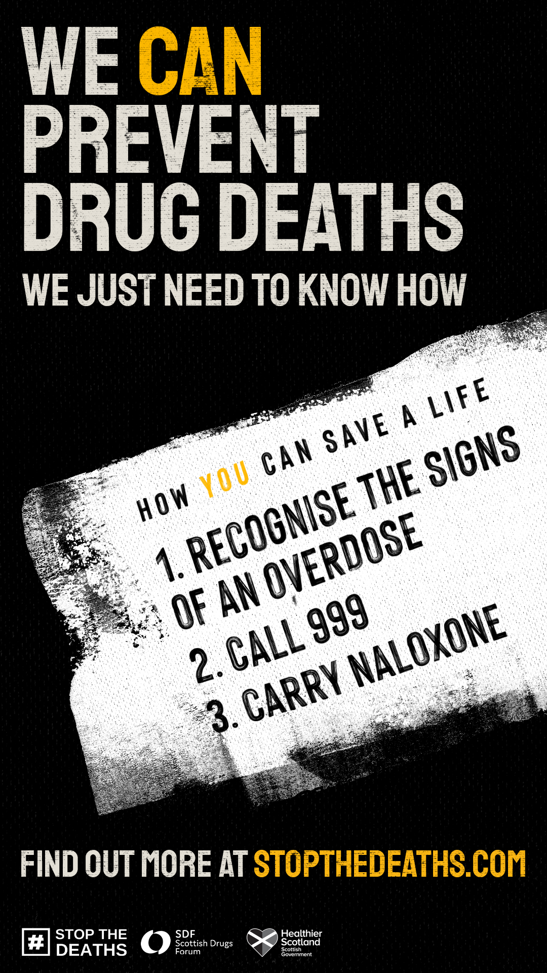 Advert from the 'How to Save a Life' campaign